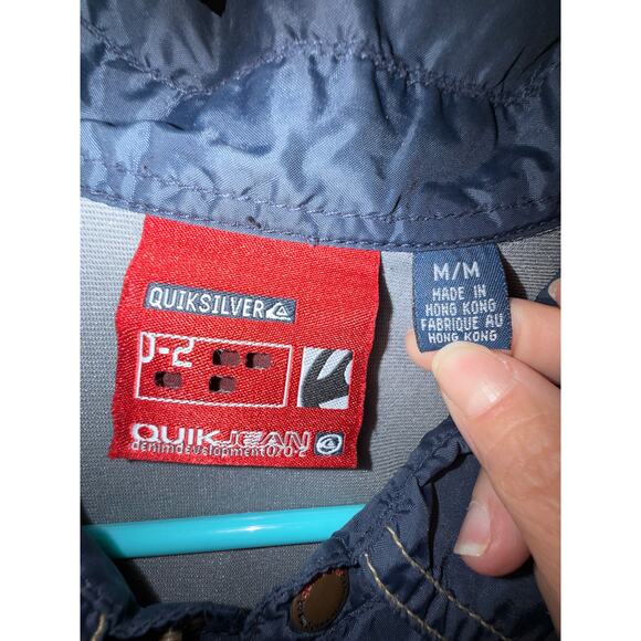VTG Y2K Quiksilver QuikJean windbreaker snap up jacket size medium - Picture 7 of 11